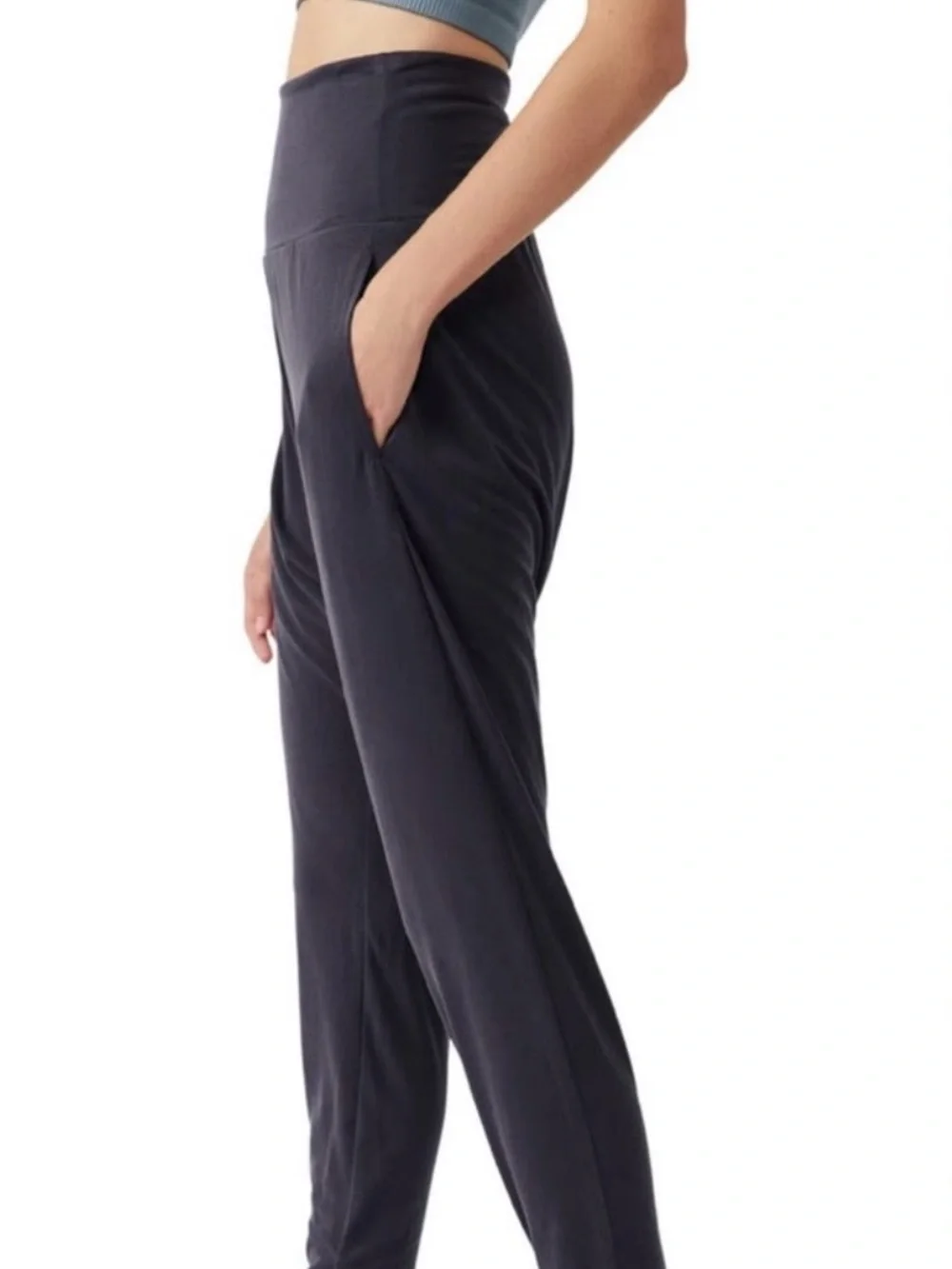 Free People Charcoal Black Harem Track Pants